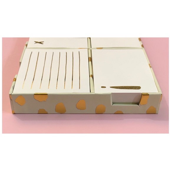NIB Kate Spade♠️ Flamingo Dot Sticky Note Pad Set - Picture 5 of 5